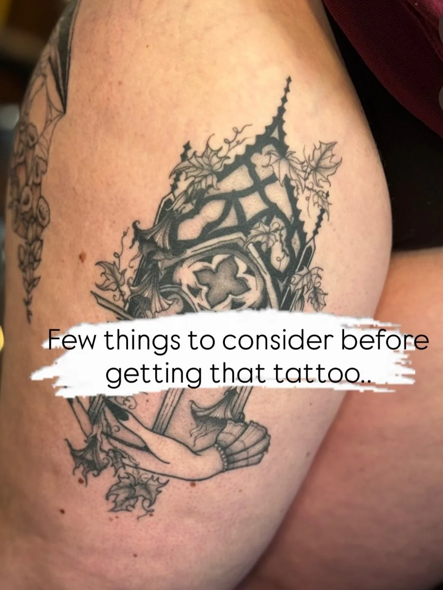 Have questions? Schedule a consultation or come by the shop. 🖤 

#legtattoo #hiptattoo #floraltattoo #finelinetattoo