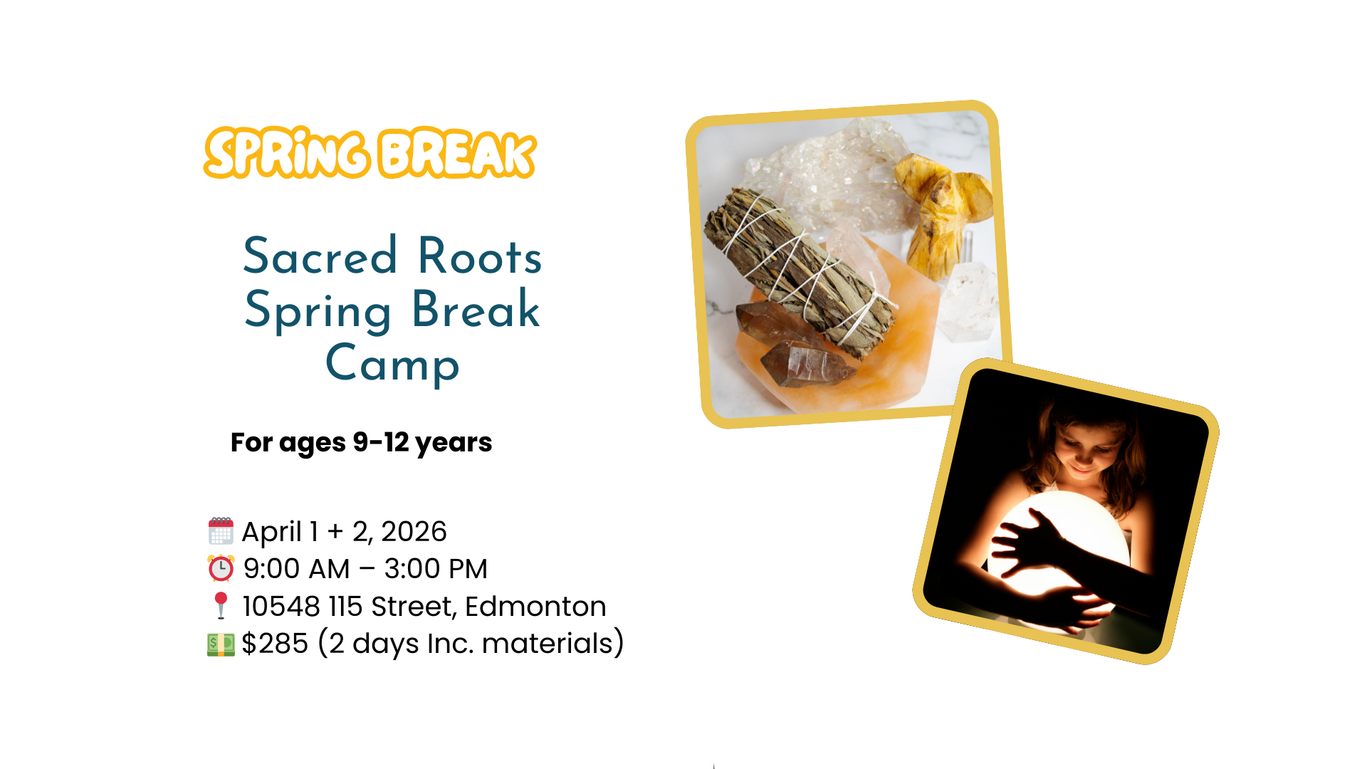 🌿 Sacred Roots Spring Camp 2026  - Ages 9 to 12 🌿