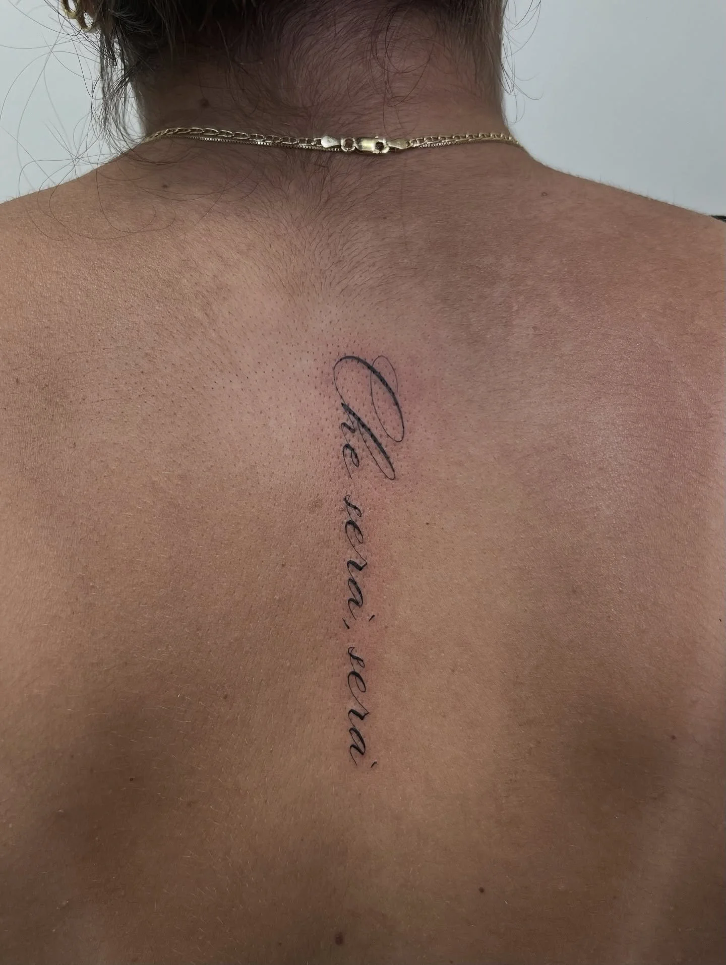 Loove doing calligraphy tattoos! They've quickly become of my most favourite subjects &amp; they're just so pretty. ⊹ ࣪ ˖

#calligraphytattoo #mississaugatattoos #mississaugafineline #spinetattoo