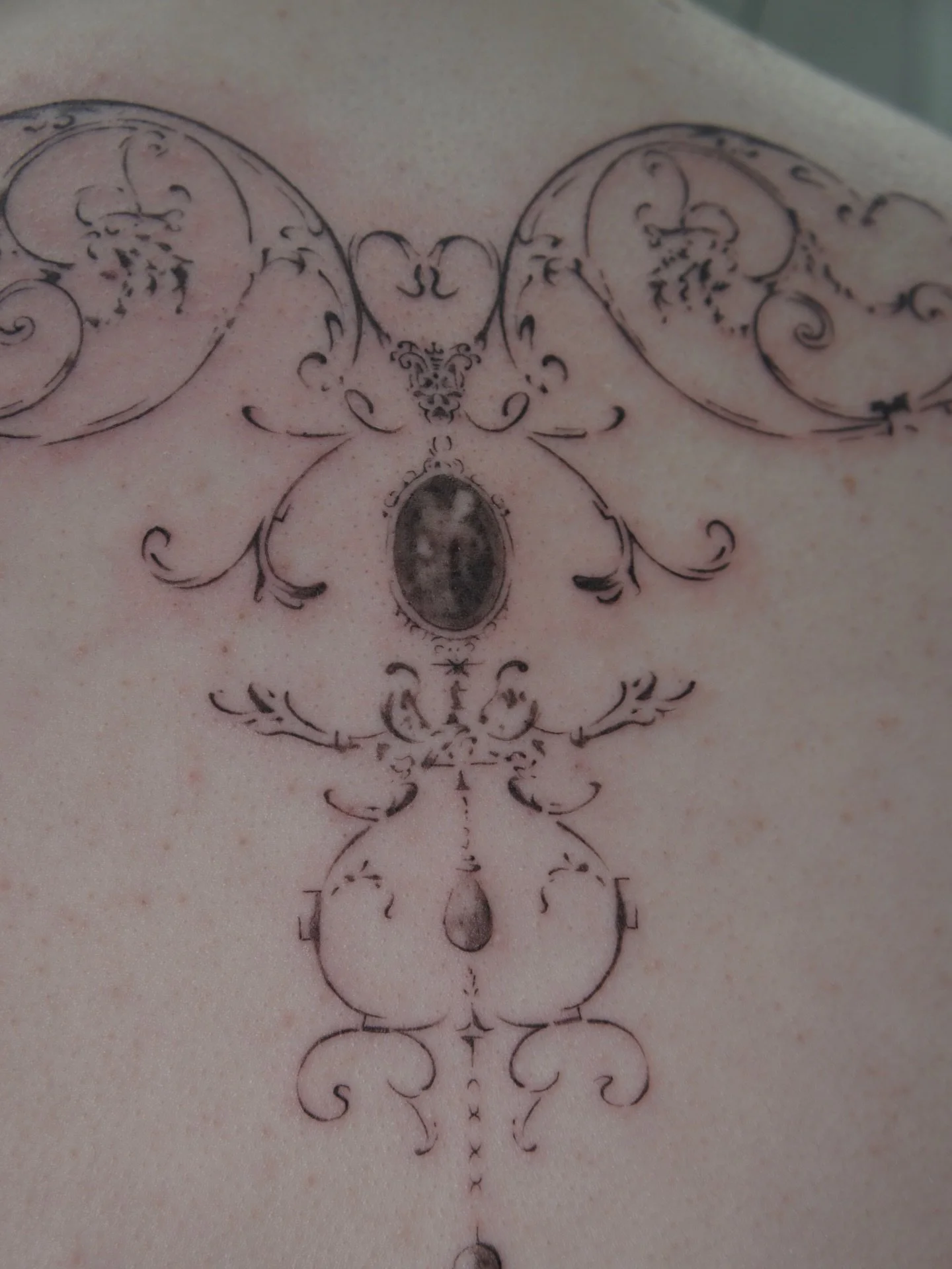 More pics of this back piece flash !!
(I forgot to take videos but luckily we have a second session booked for a little addition piece at the top)

#mississaugatattoos #torontotattoos #ornamentaltattoo