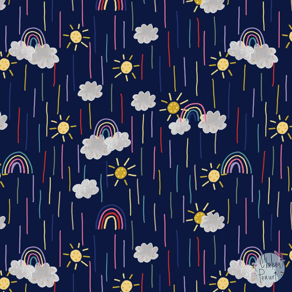 Stripy Rainbow Sky