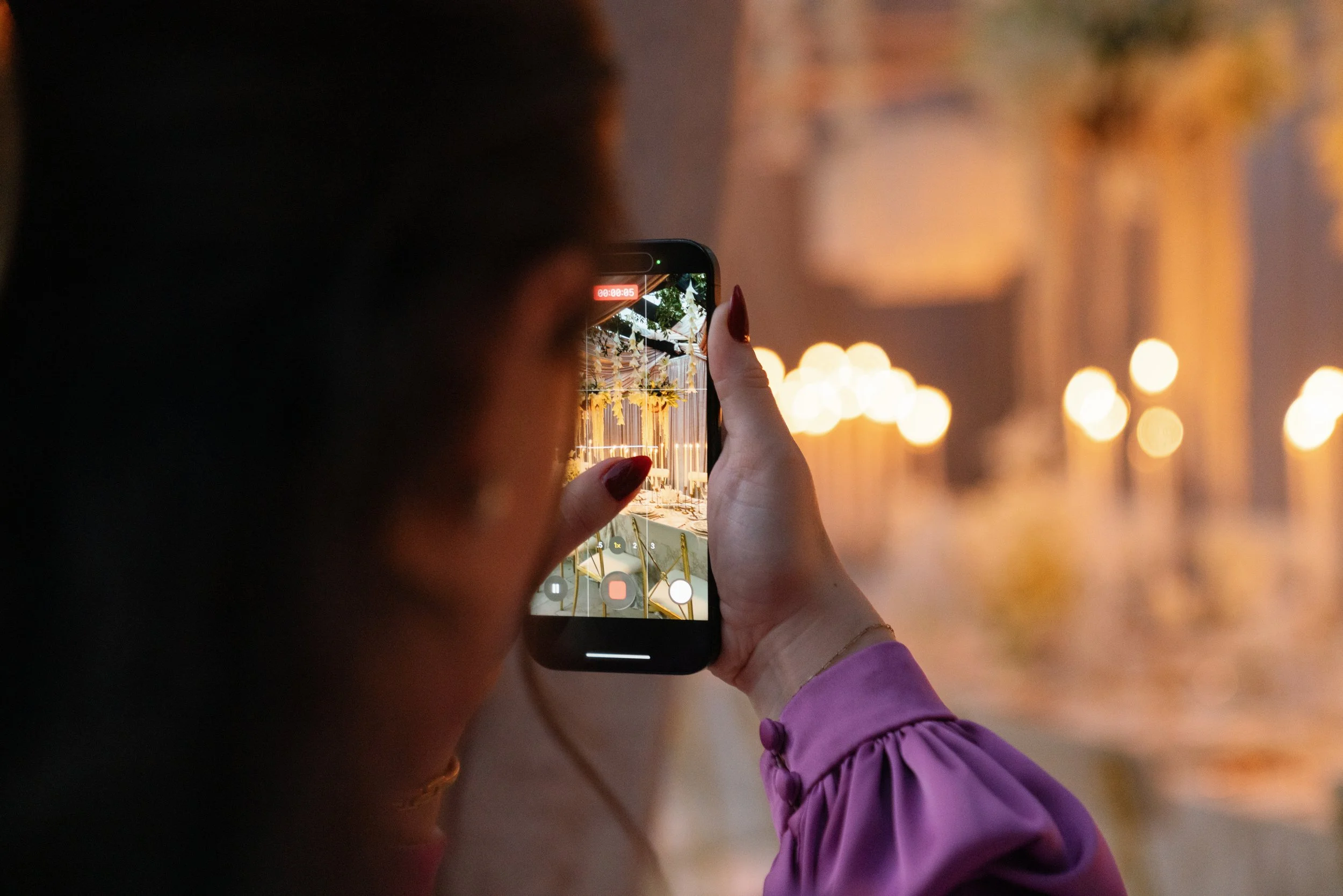 Florida wedding content creator behind the scenes