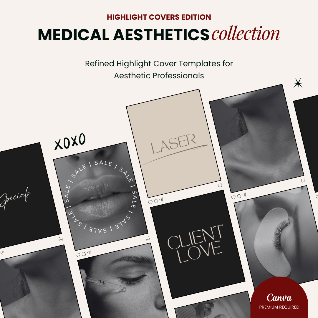 Medical Aesthetics Highlight Cover Templates
