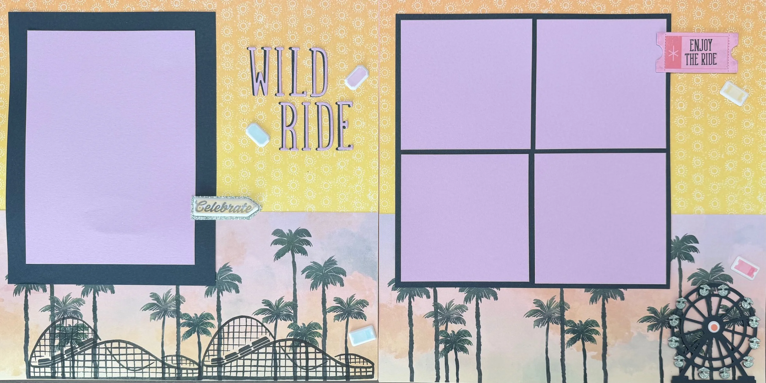 Stampin' Up Beach Boardwalk Suite Collection for beach and boardwalk 12 x 12 scrapbook layouts
