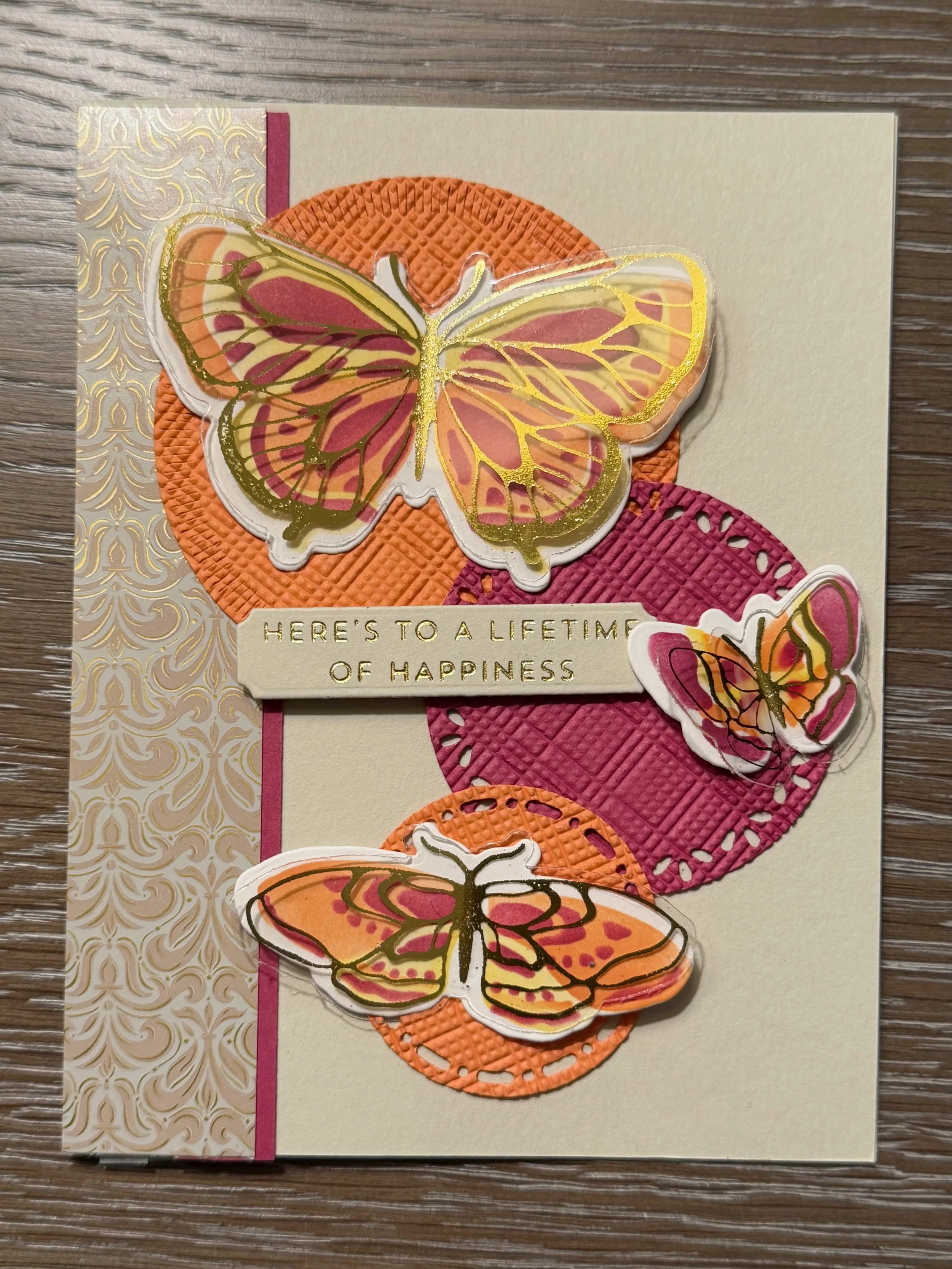 Stampin' Up Butterfly Flight create your own beautiful butterflies using decorative mask and hot foiling