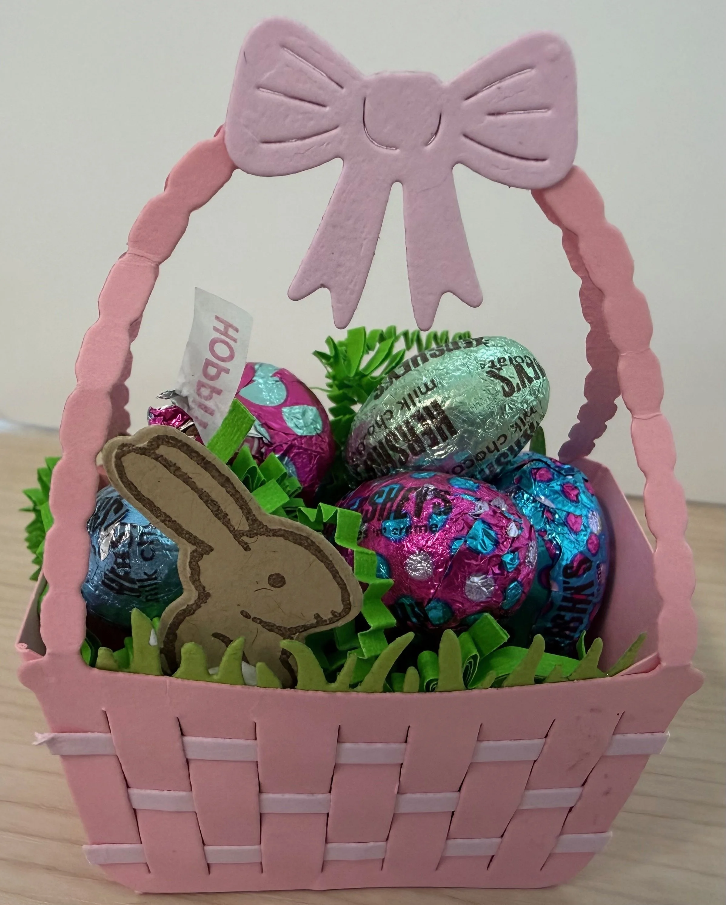 Easter Basket for small treats using Stampin' Up Easter Basket stamp and die bundle