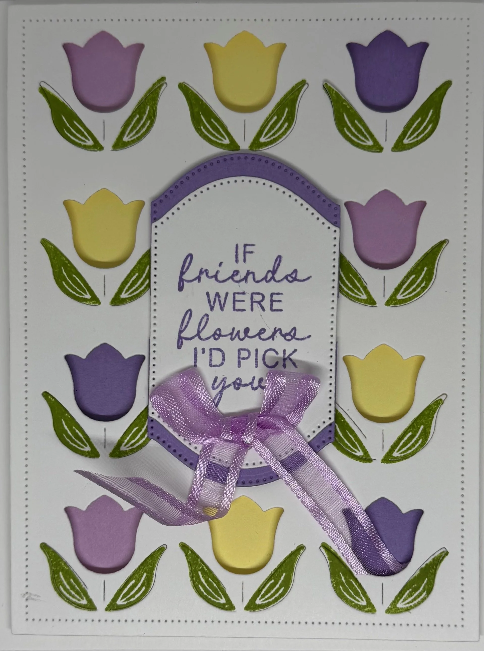 Stampin' Up Sunshine & Tulips stamp die bundle for different color spring tulips