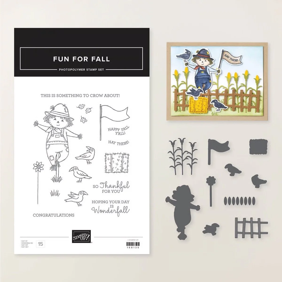 Fun For Fall with adoralble scarecrow fence and crows for cards and scrapbook spreads