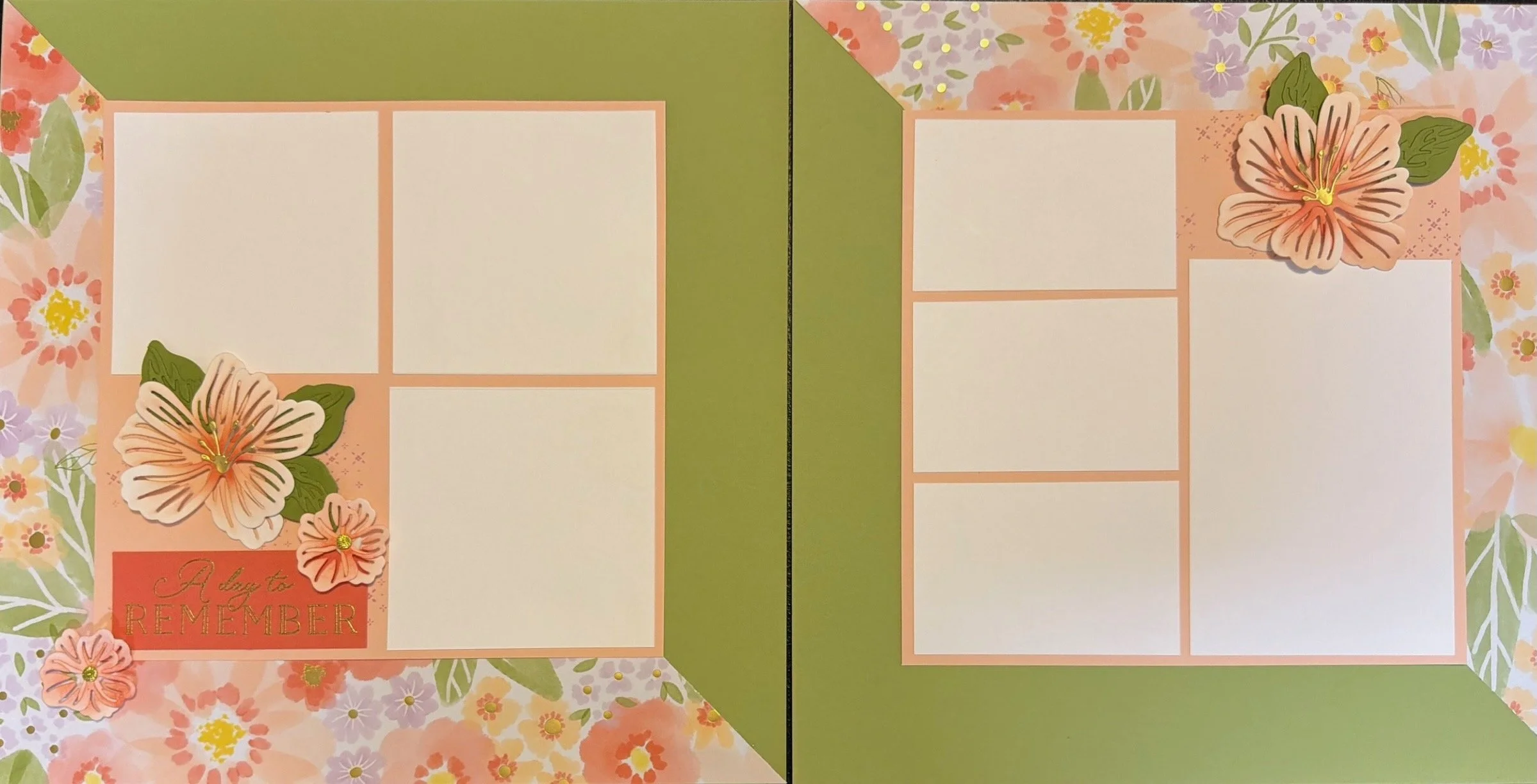 Stampin Up Simply Beautiful bundle floral diy scrapbook spread for wedding or graduation or special moment day to remember scrapbook layout diy flowers you can make any color