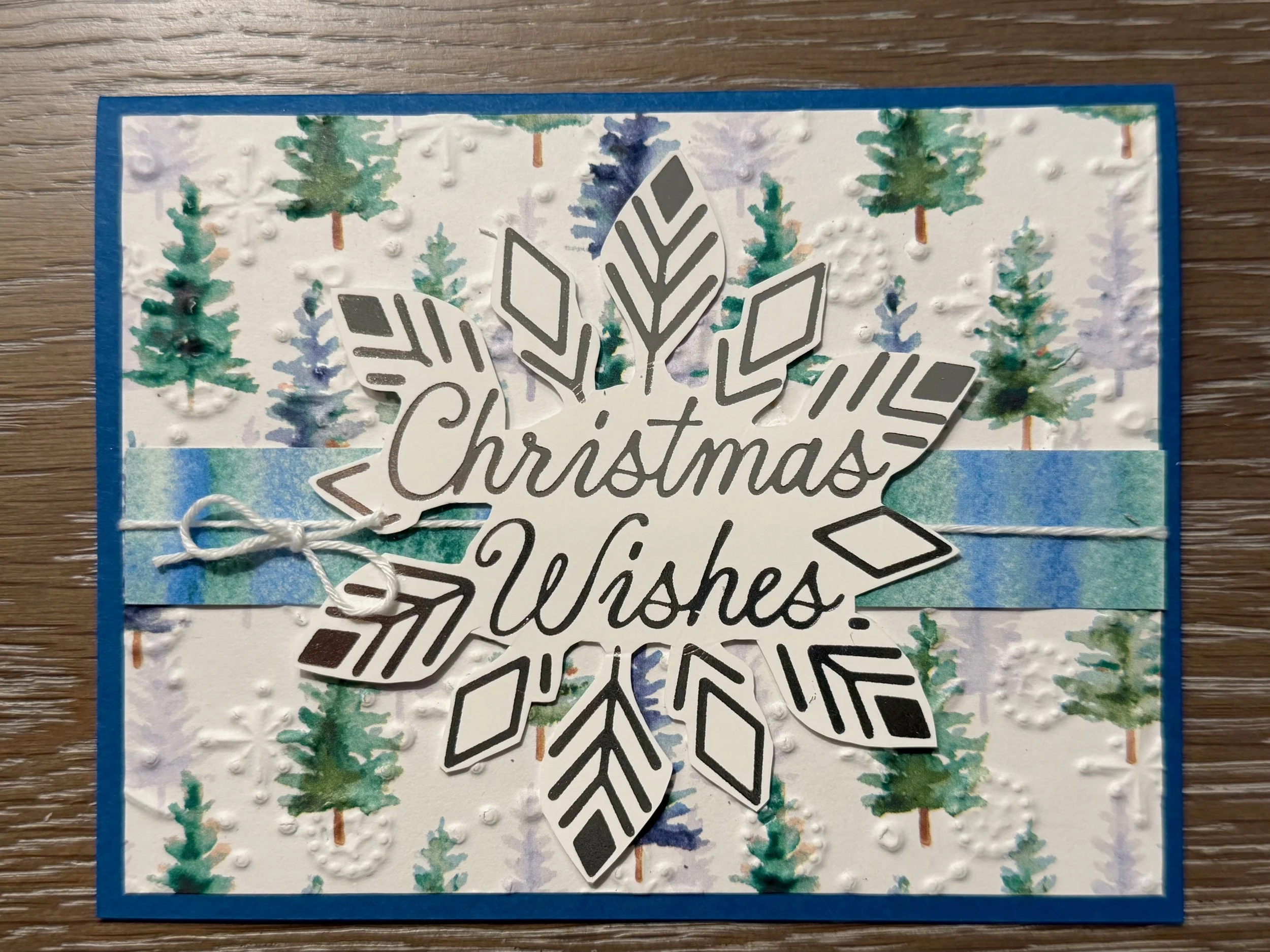 Simple Christmas Wishes by Stampin' Up Hot Foil dies snowflake