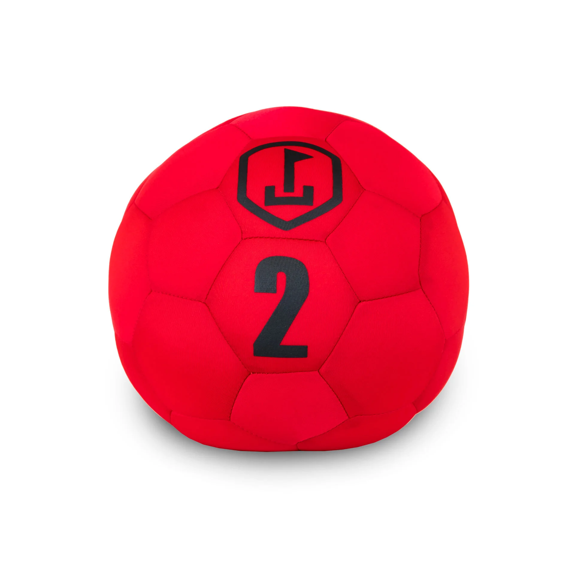 Red with Black lettering ball