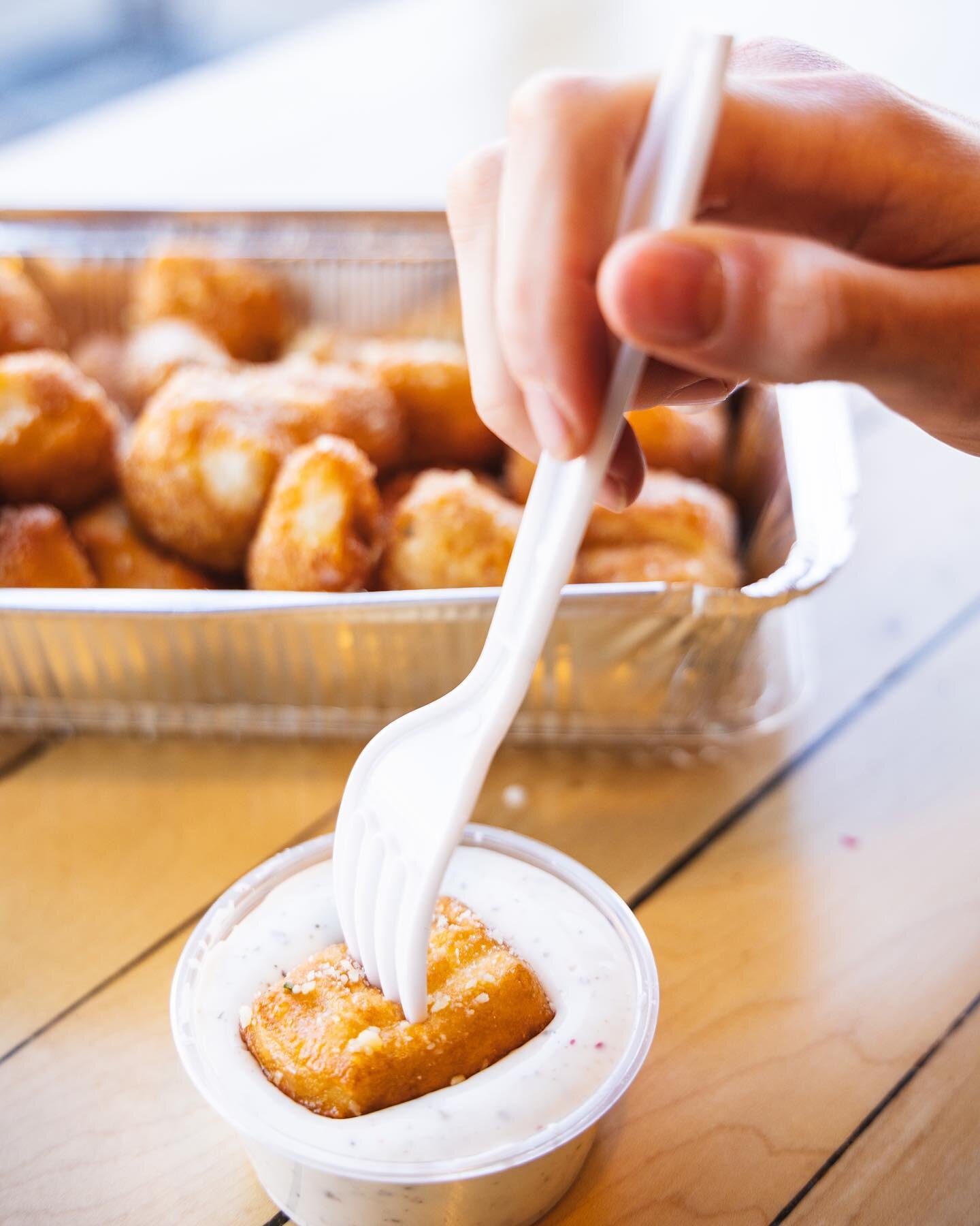 If plants are the new pets and pets are the new kids, what does that make Dough Puppies?

Morsels of pizza dough fried to perfection then tossed in garlic butter, Parmesan, and herbs. Served with Ranch or Marinara. 🤌🏼

Add some to your next order a