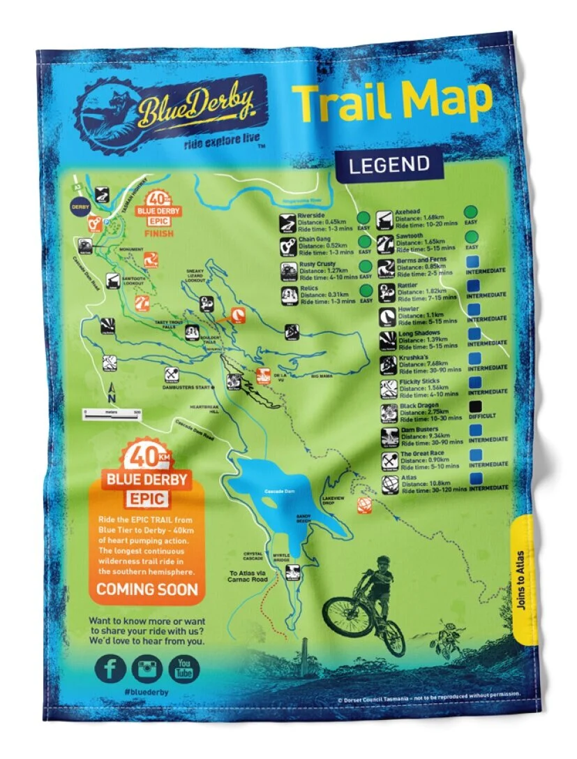 Cloth trail map - front
