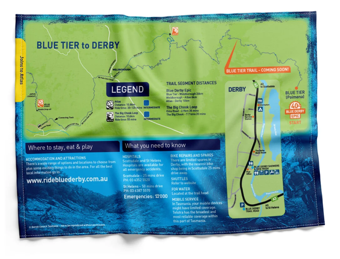 Cloth trail map - back