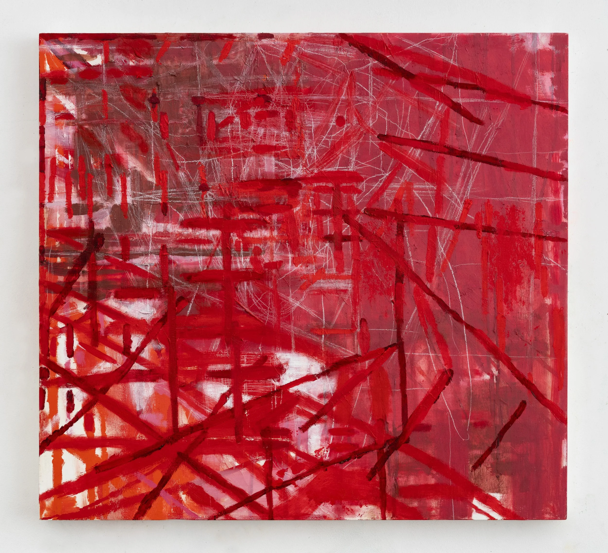 FURZE, 2026, oil on wood panel, 24 z 26 inches