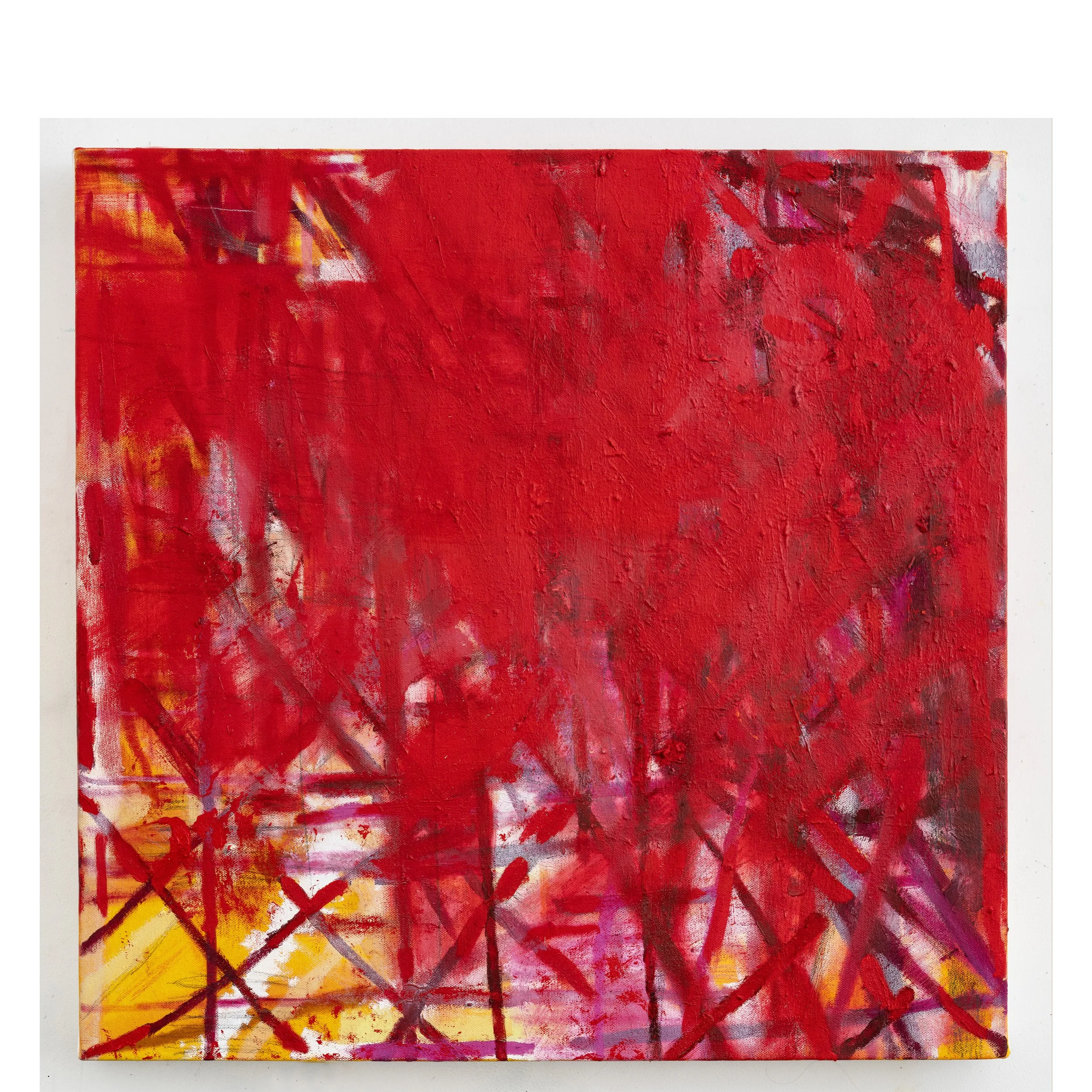 INTERLOPE, 2026, oil on canvas, 25 x 25 inches