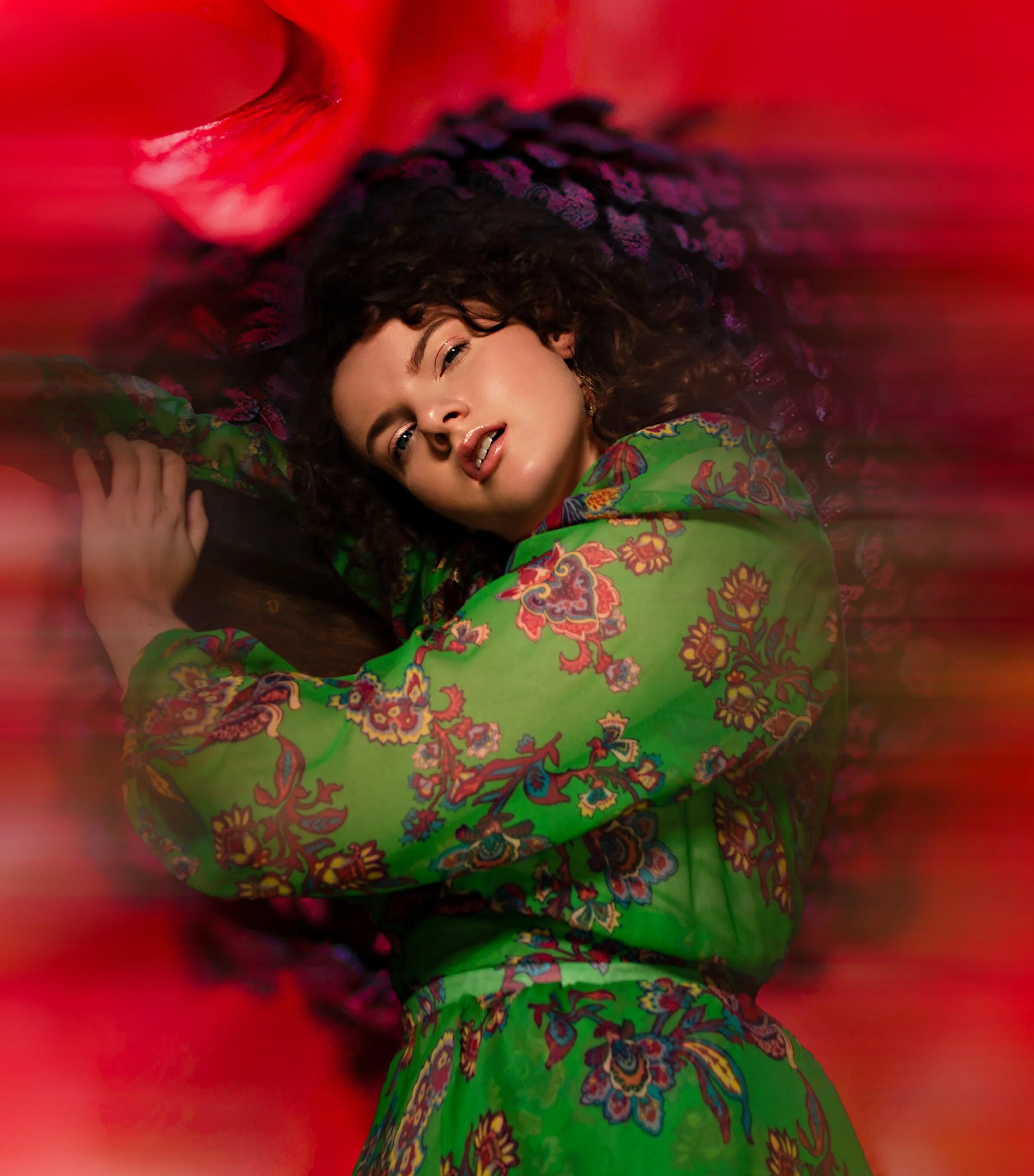 creative fashion portrait of woman in couture dress