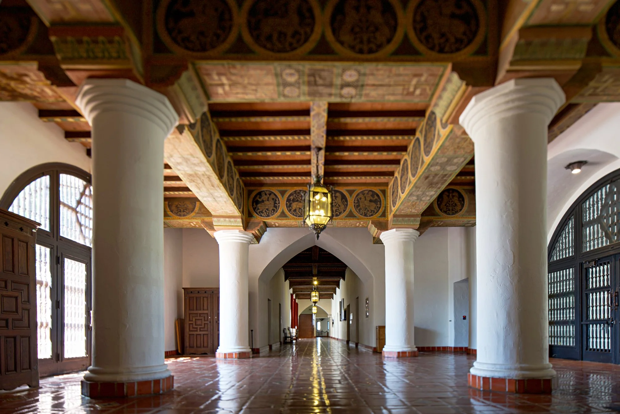 Interior view with natural lighting at the Santa Barbara Court House