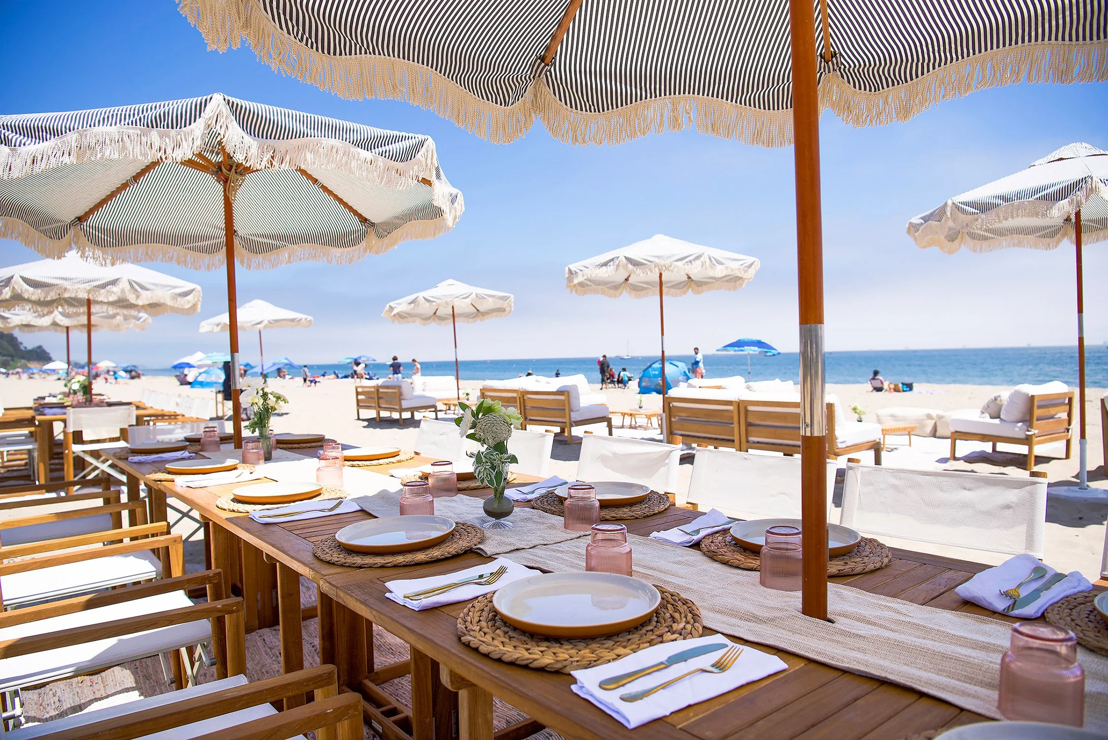 A private birthday celebration on East Beach in Santa Barbara