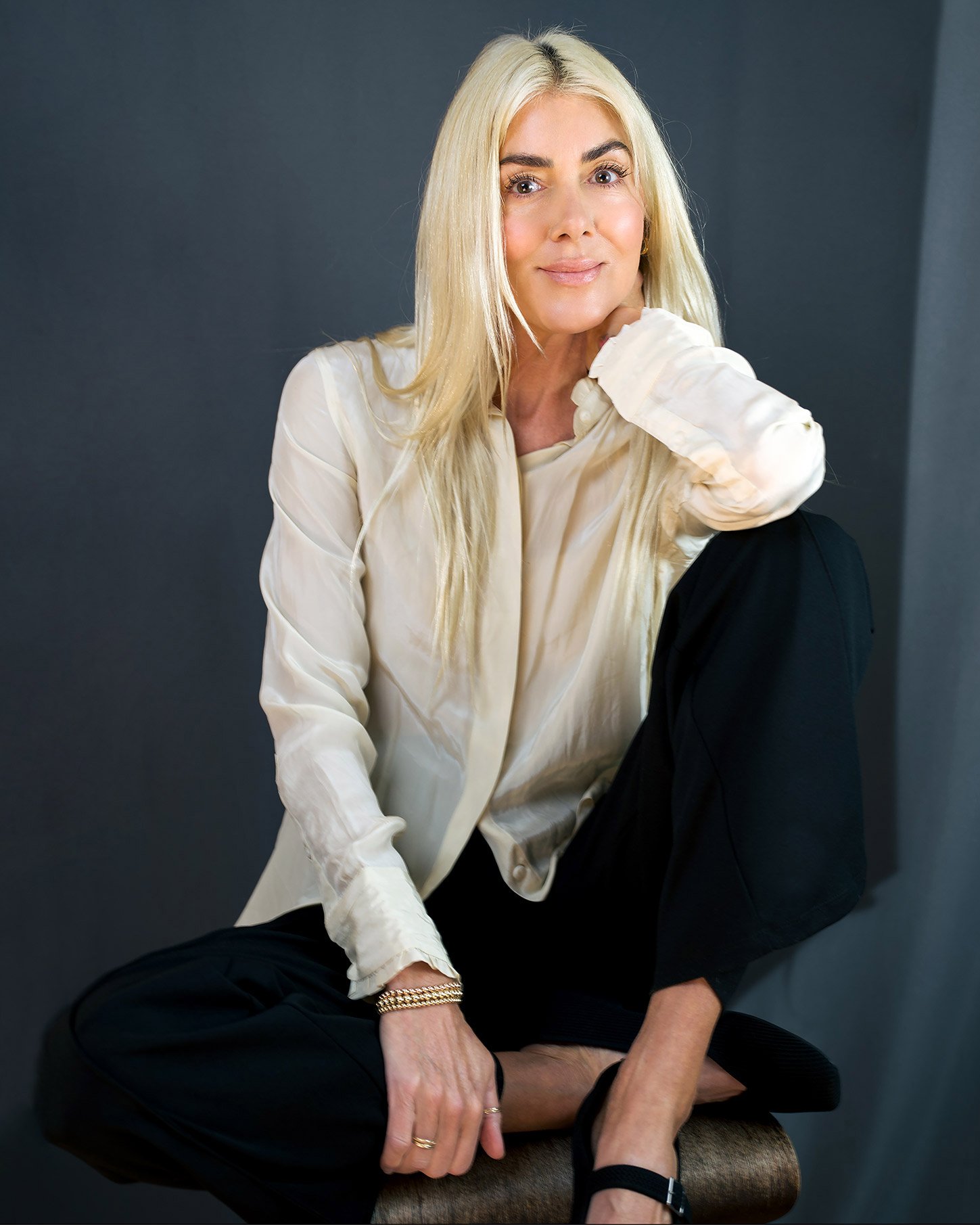 Business profile portrait in Ventura studio.