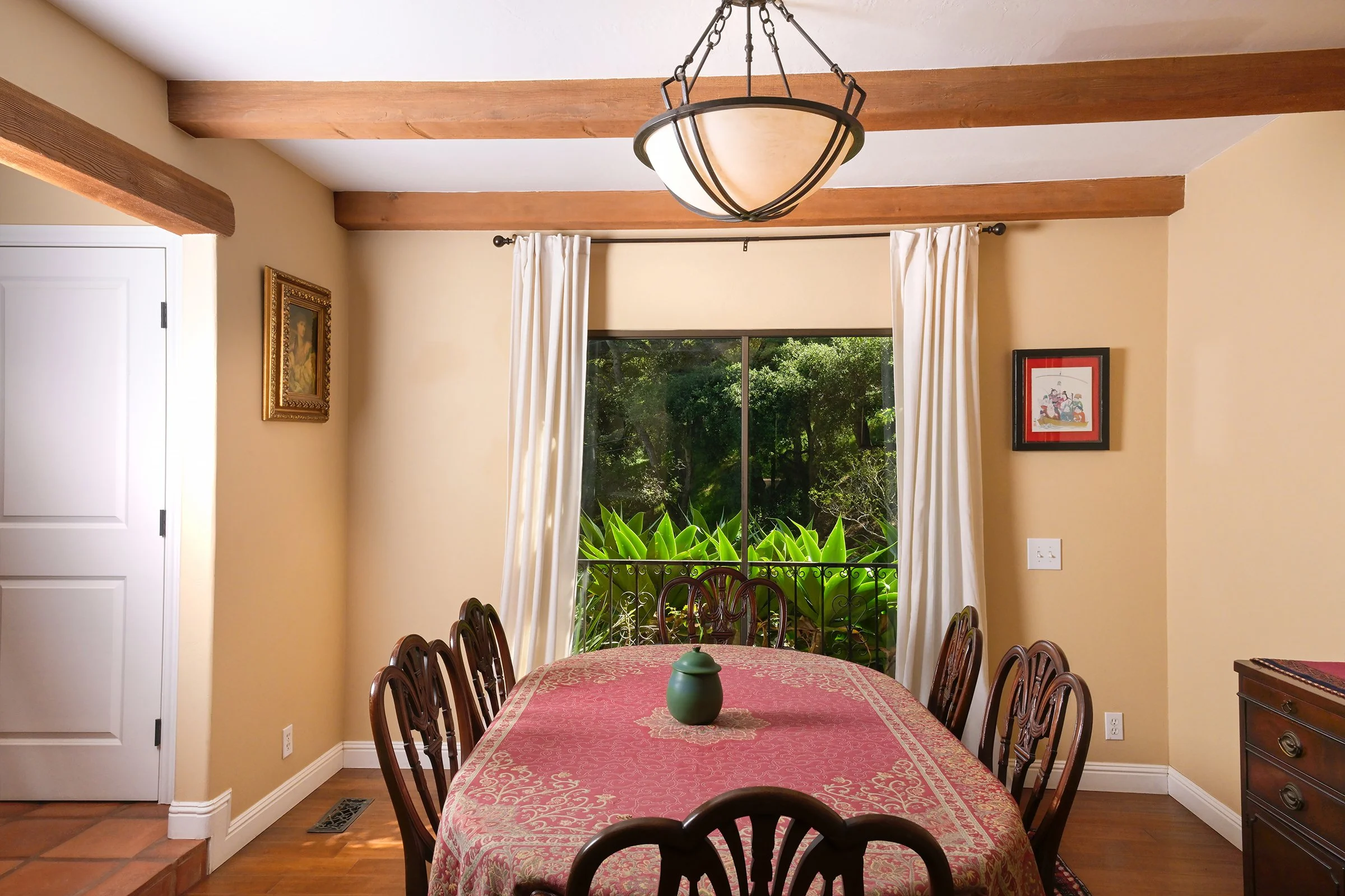 Lush garden views from Santa Barbara rental property