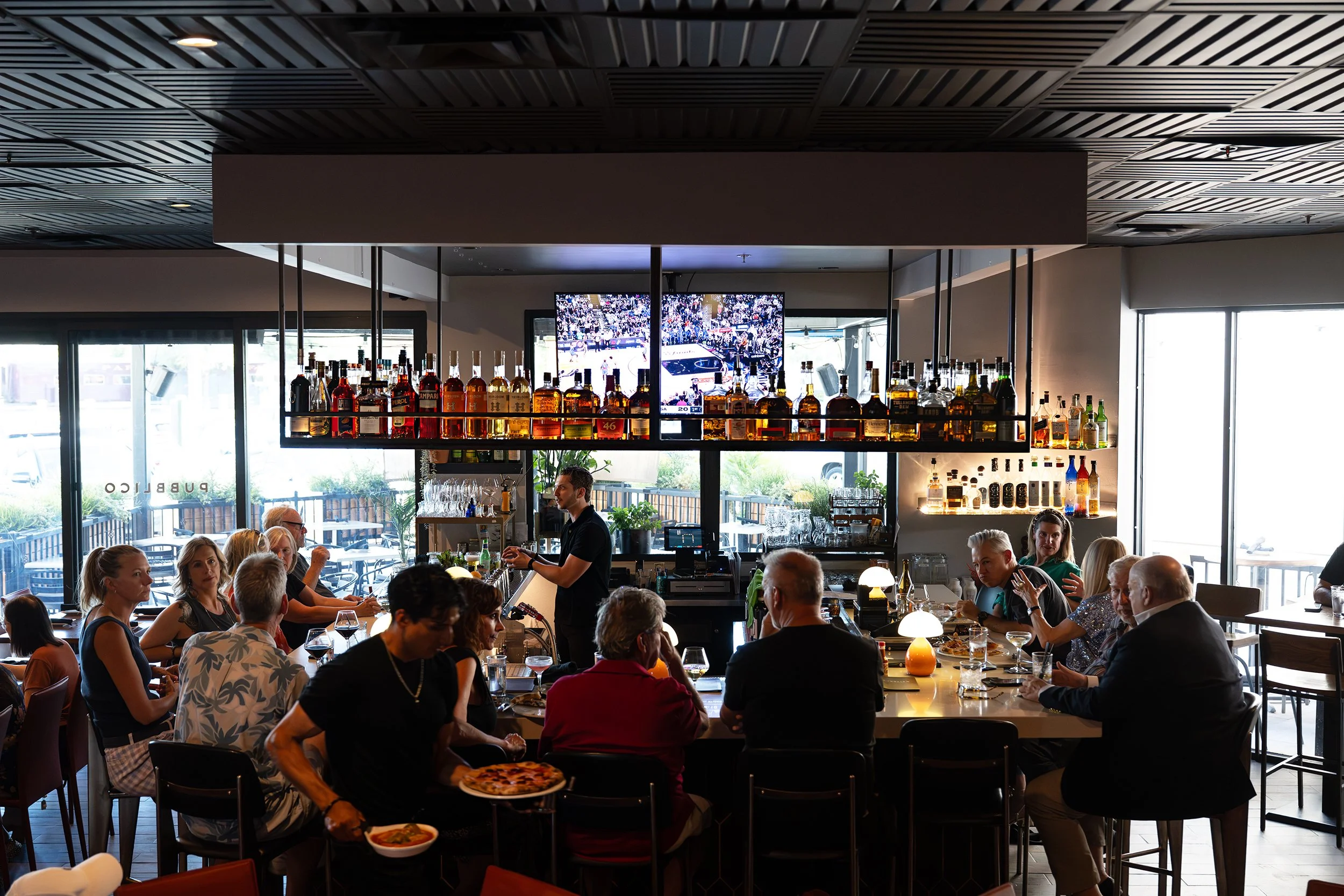 A lively bar scene at Scottsdale's Pubblicco's 