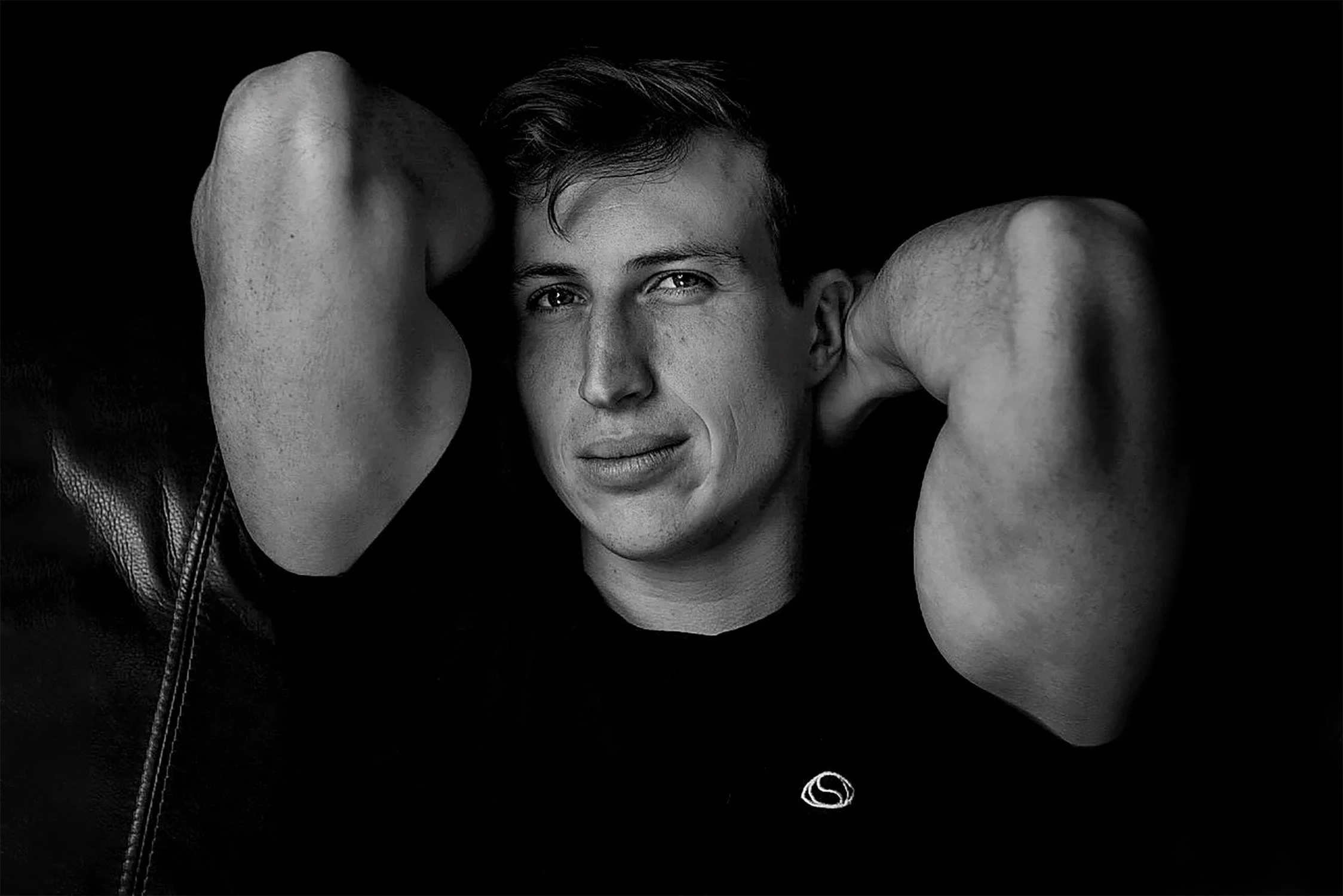Dramatic headshot for sports personality