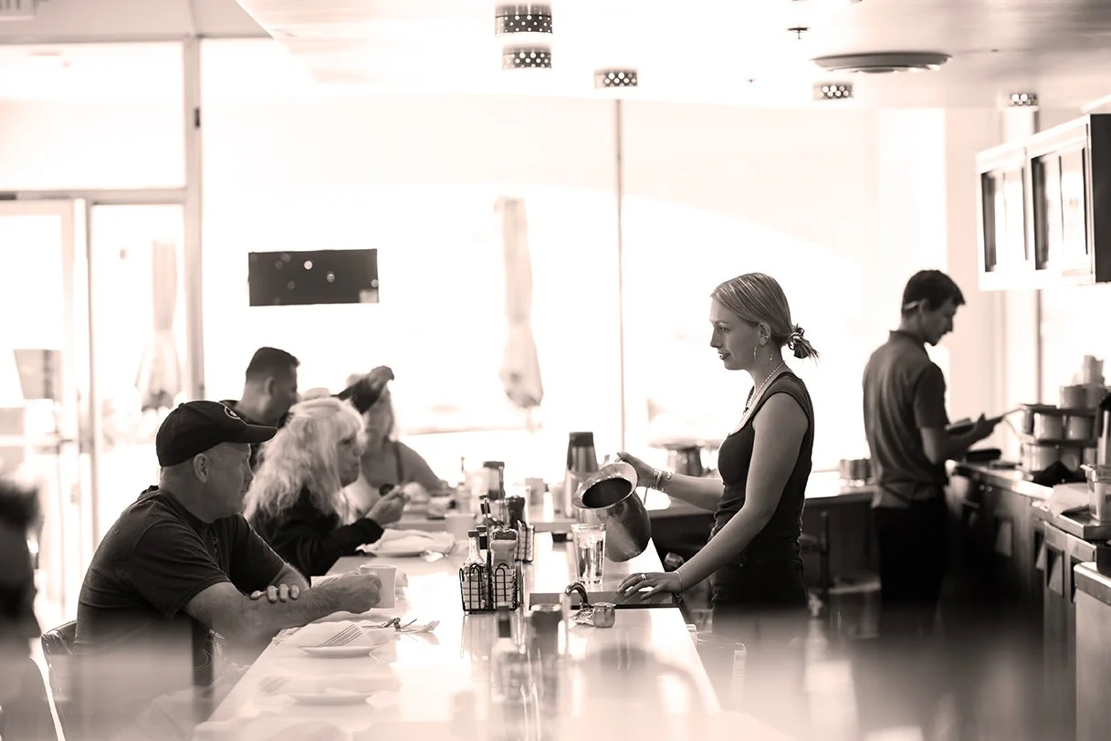 Counter service with a smile at Farmer Boy.