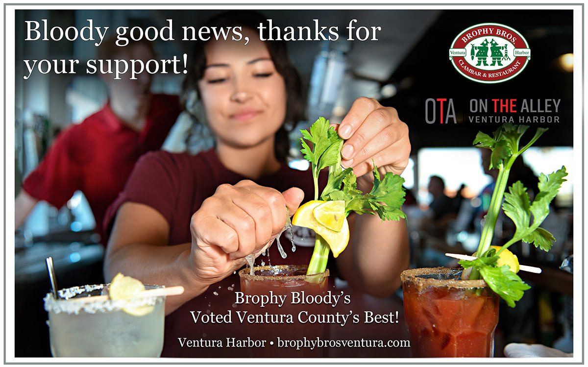 Advertising layout and design for Ventura Brophys