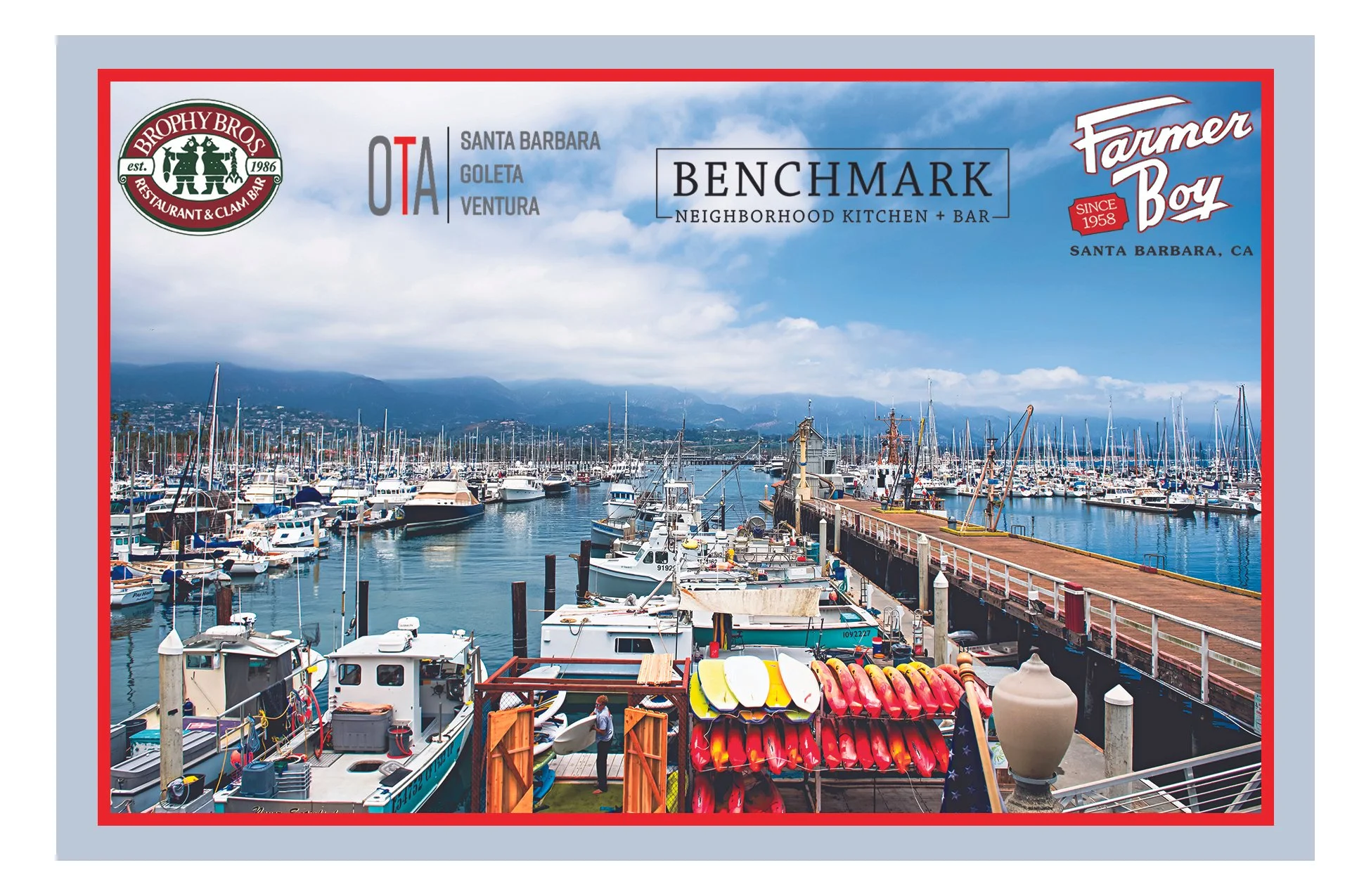 Beautiful harbor views at Brophys Santa Barbara