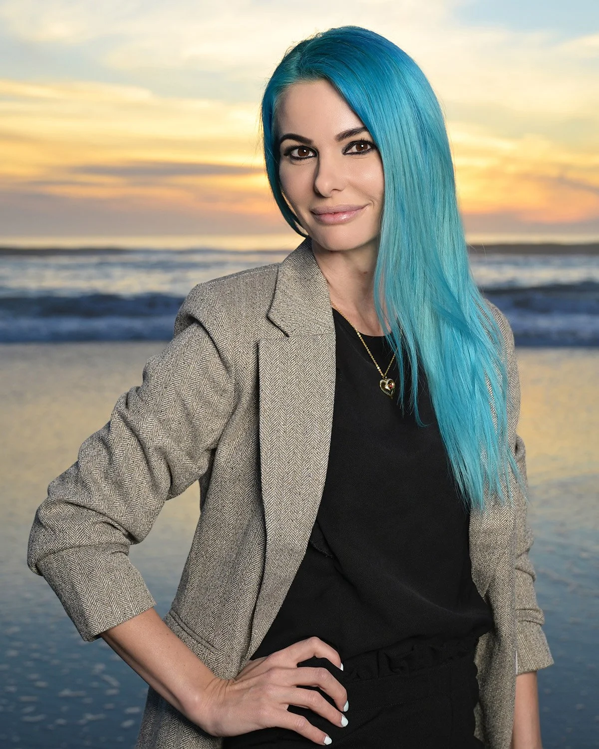 Professional business portrait of a woman for Linkedin on location in Oxnard.