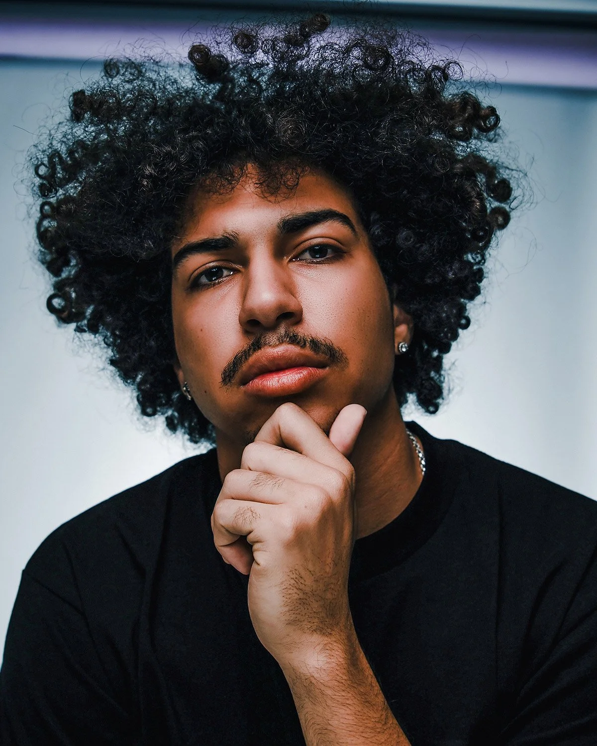 Brown skinned male model in Ventura studio headshot