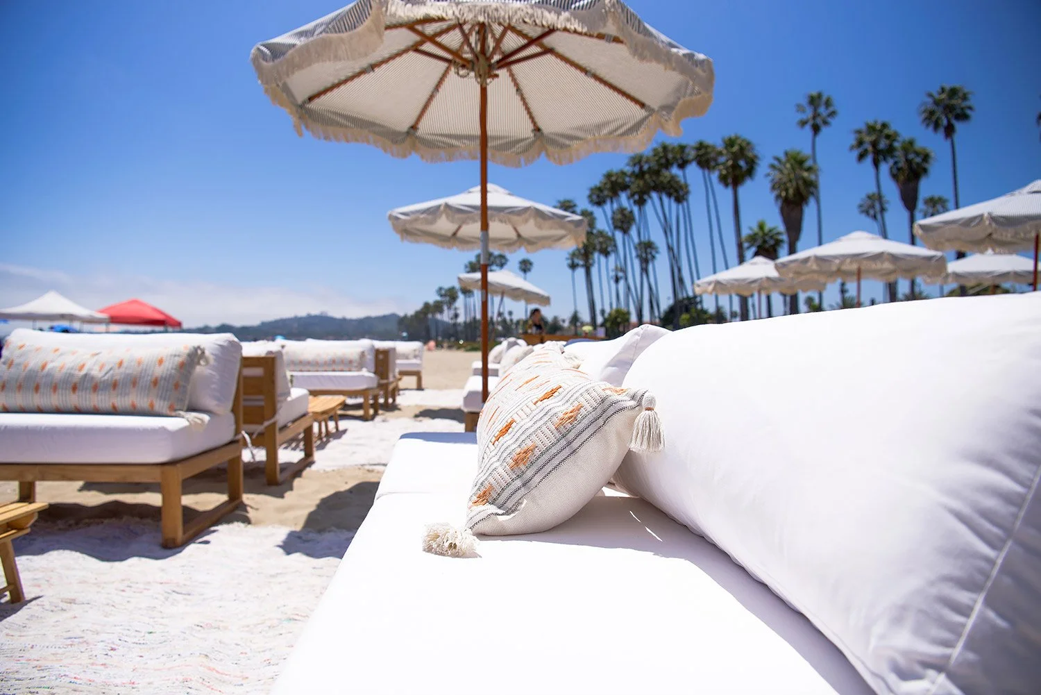 Comfort meets the sand at an exclusive beach party in Santa Barbara