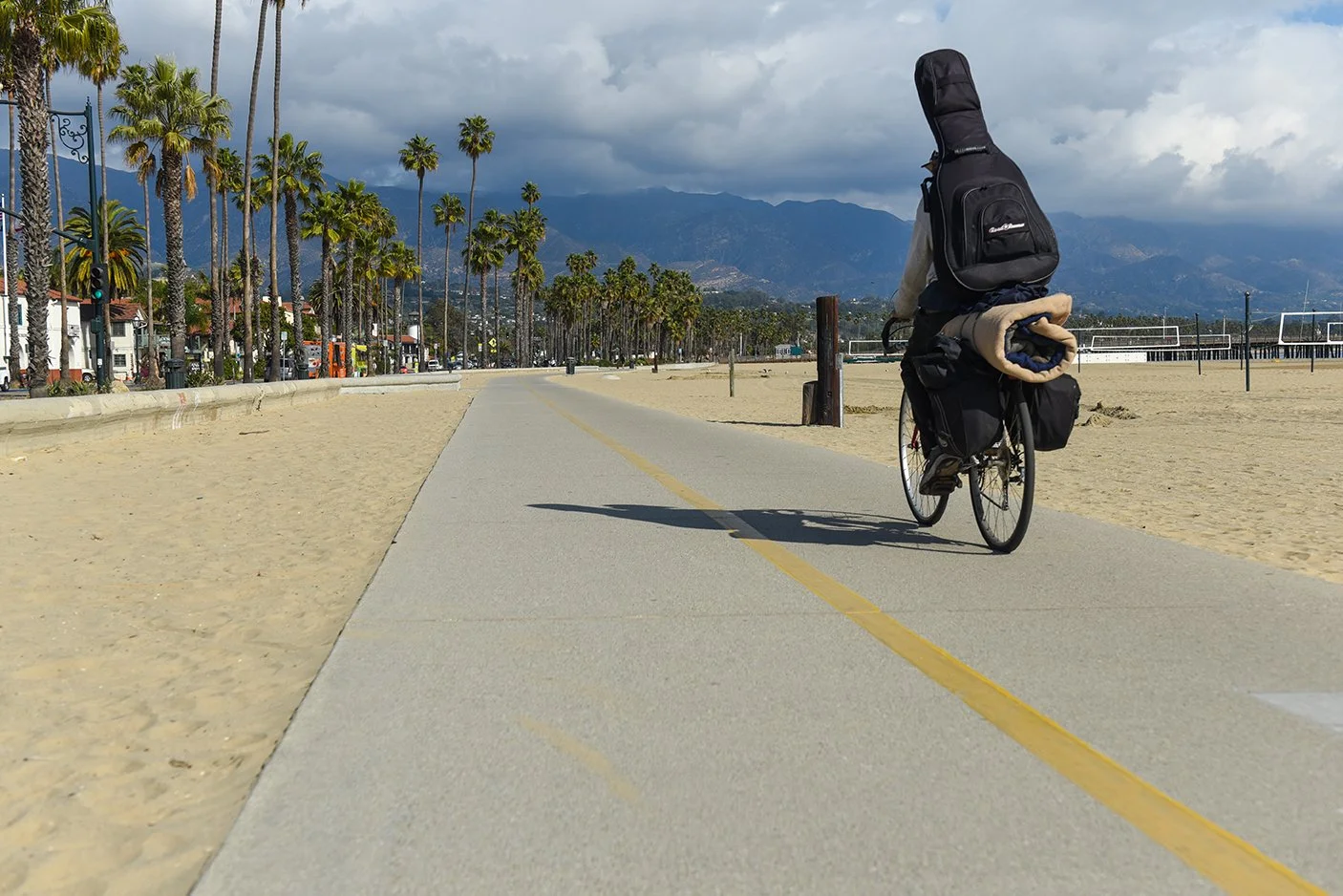 Candid shot of a West coast traveler