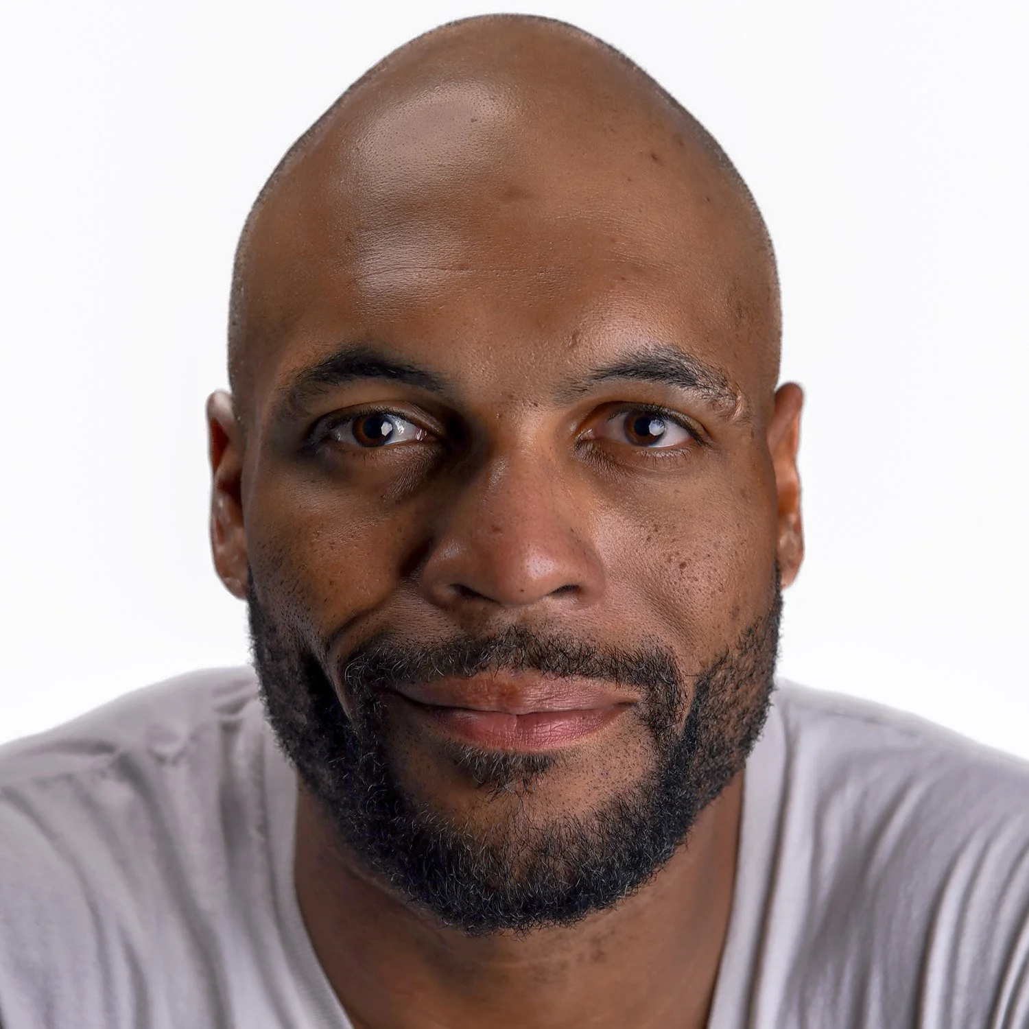 Brown-skinned male model in Ventura studio headshot