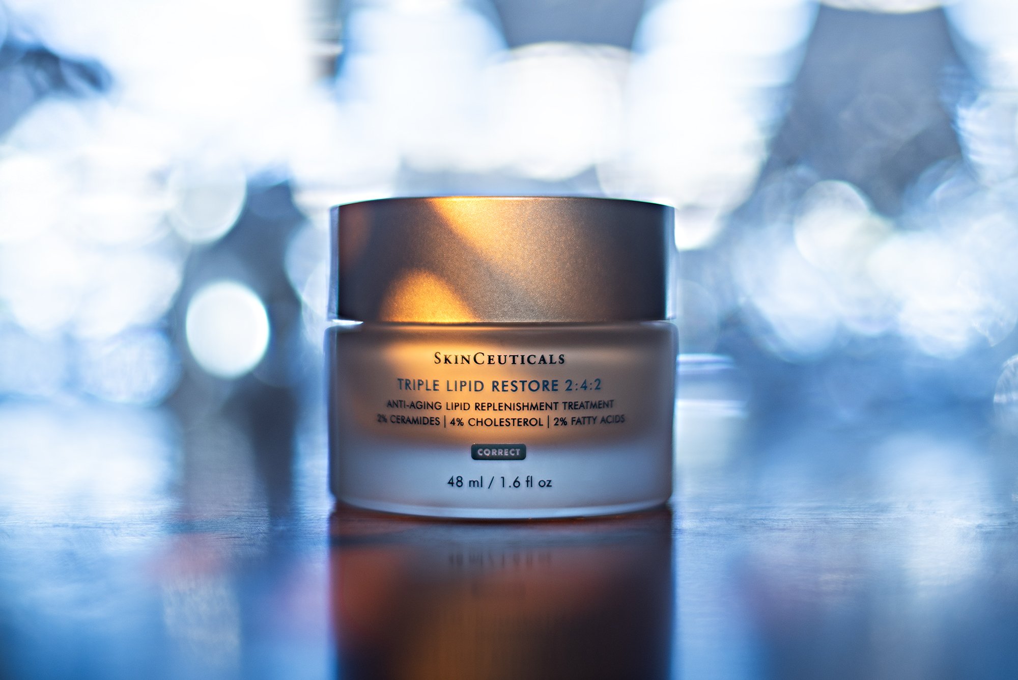 creative lighting for high end skin care product