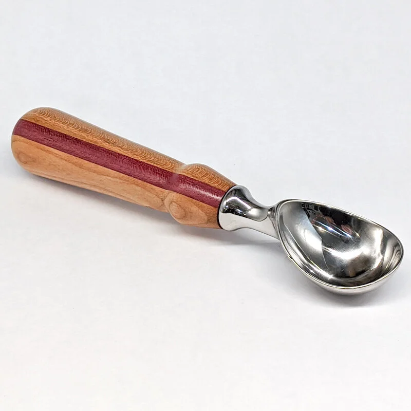 Ice cream scoop - purpleheart and maple
