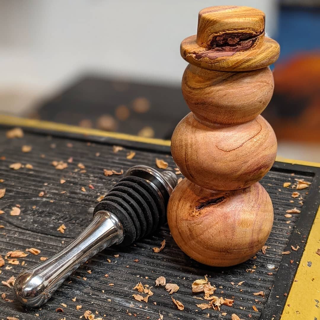 'Tis the season. #winestopper #turnedgifts #woodturning