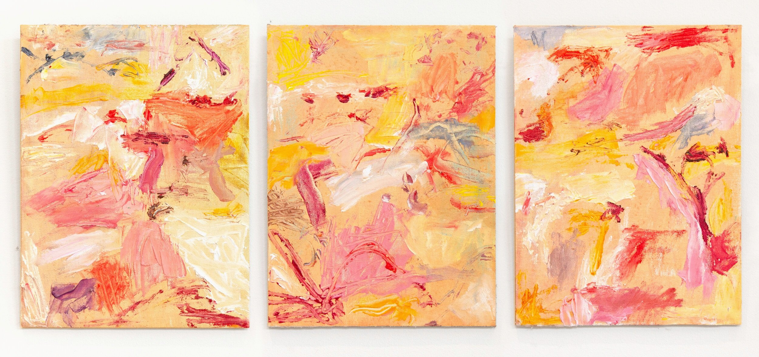Triptych, oil on canvas, 2017