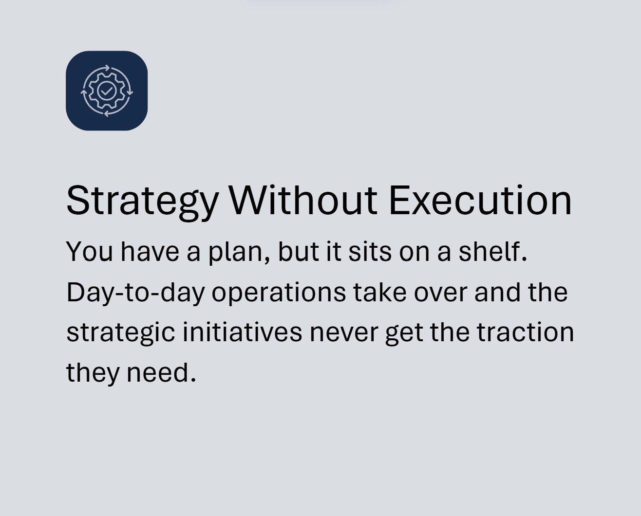 Strategy Without Execution The Parkland Group | Premier Strategy and Growth Consulting