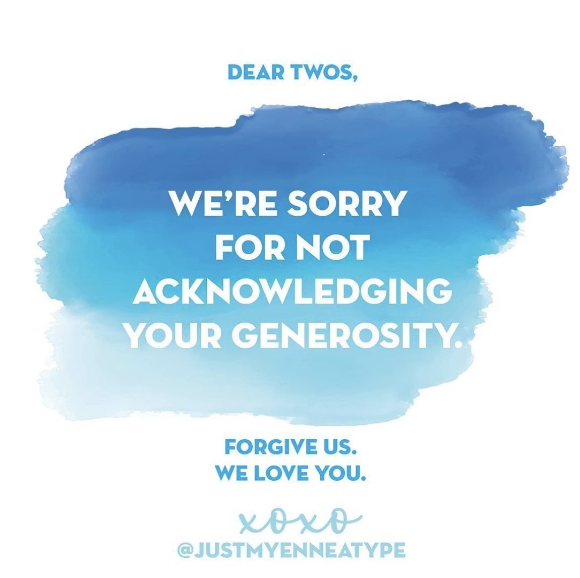 Our Apology to Twos