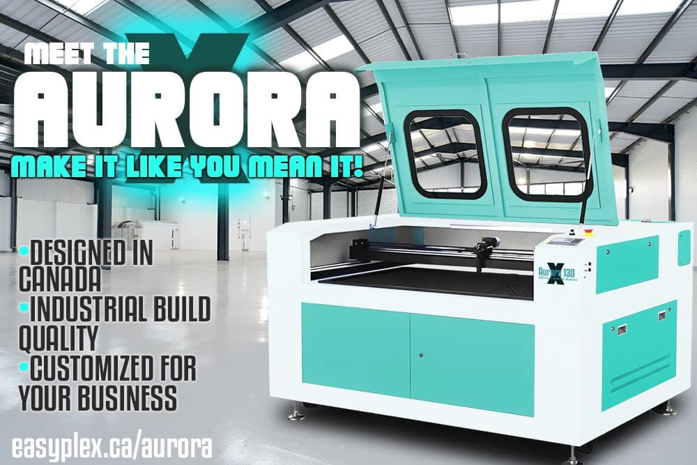 Check out the new Aurora X Laser Crafting Machine in Aurora Turquoise! So far we&rsquo;ve sold tw￼o Aurora&rsquo;s in Huntington Blue, and two in Aurora Turquoise. ￼ Each Aurora is fully customized for your business. Let us know what your business ne