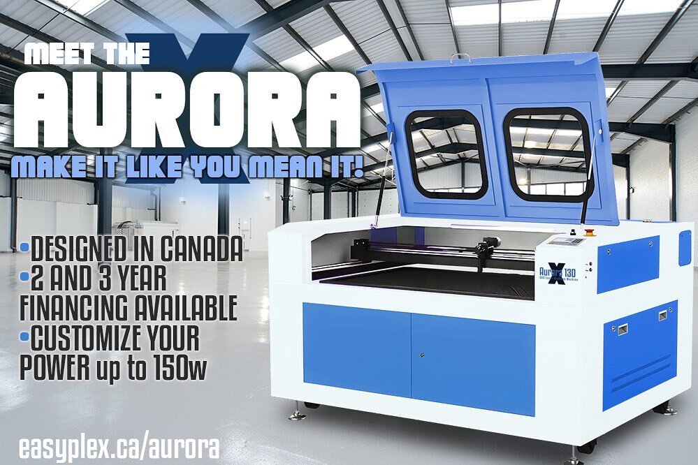 Here&rsquo;s the Aurora X sporting a Huntington Blue color scheme. Each Aurora can be customized to your liking. Up to 150w of laser power. A massive 50&rdquo; x 35&rdquo; bed, and a list of options and ad-ons. 

#lasercutting #lasercuttingacrylic #l