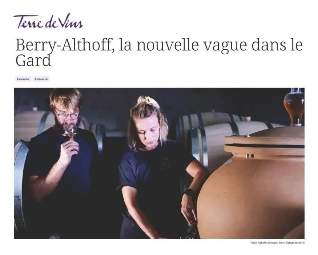Terre de Vins | « Berry-Althoff, la nouvelle vague dans le Gard »

By Willy Kiezer — 26 août 2025