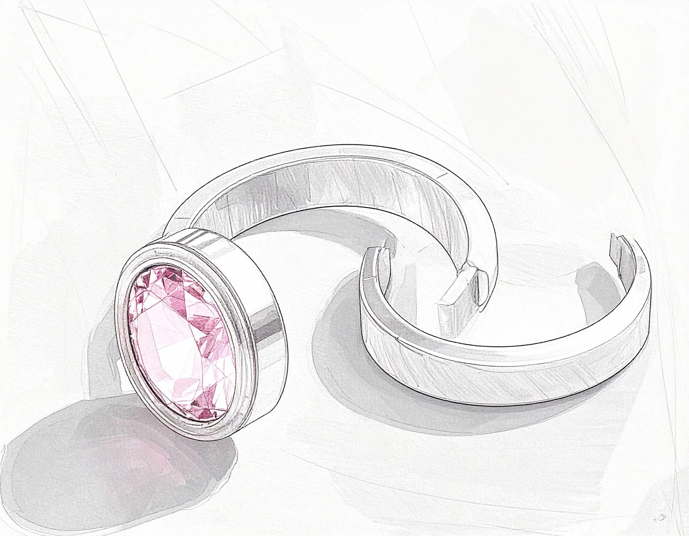 Firefly_render de un anillo doble con sección del anillo media luna plateado con un swarovsky 386184.jpg