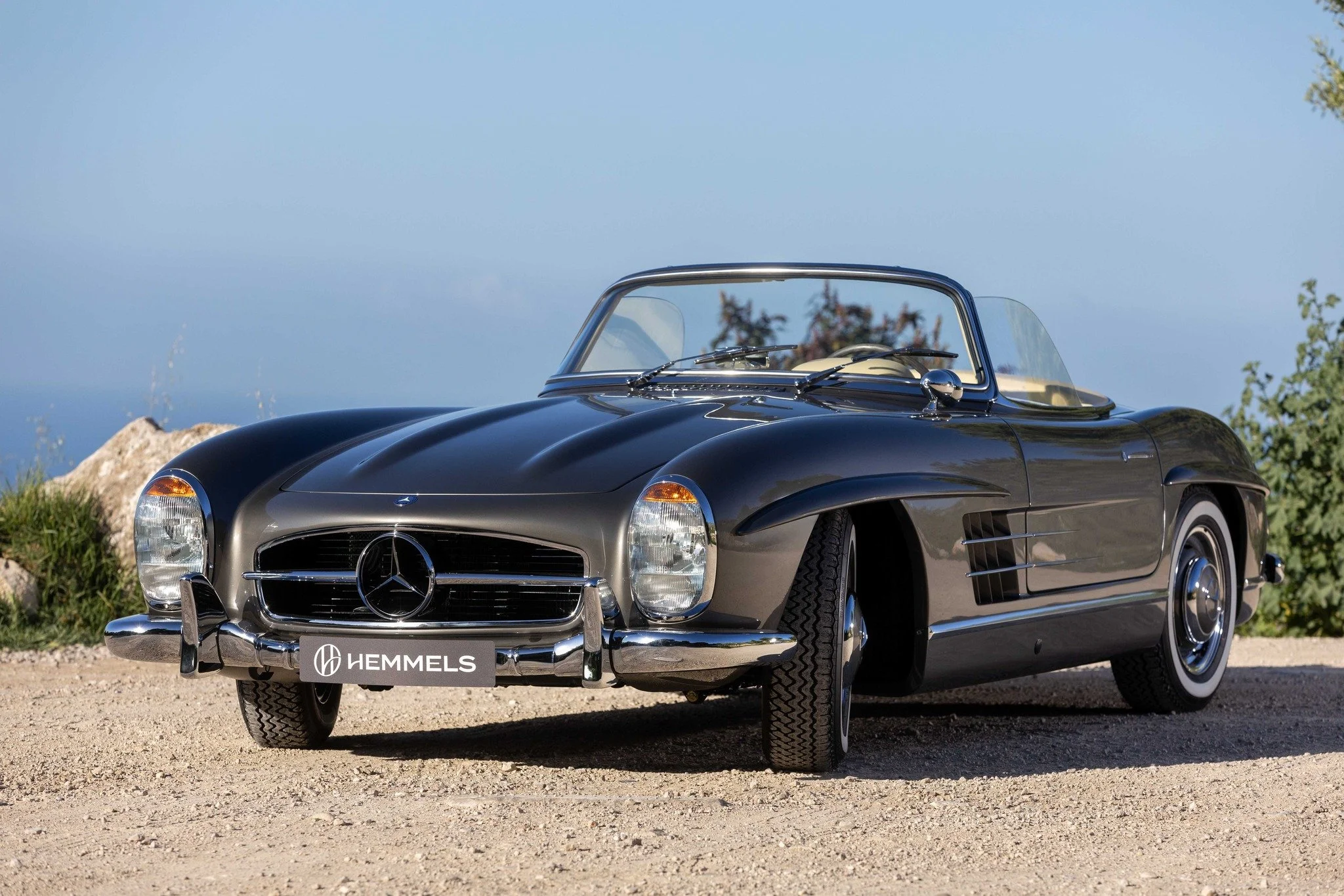 With only 1,800 manufactured, and very few available for acquisition, the 300SL Roadster is both rare and desirable. This gorgeous Hemmels example looks fabulous in the hills above Monte Carlo.