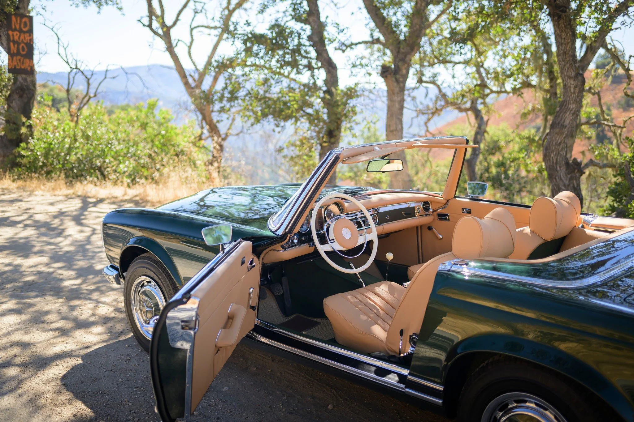 Touring the hilly roads under the California sun, in a magical Hemmels 280SL. The perfect day out.