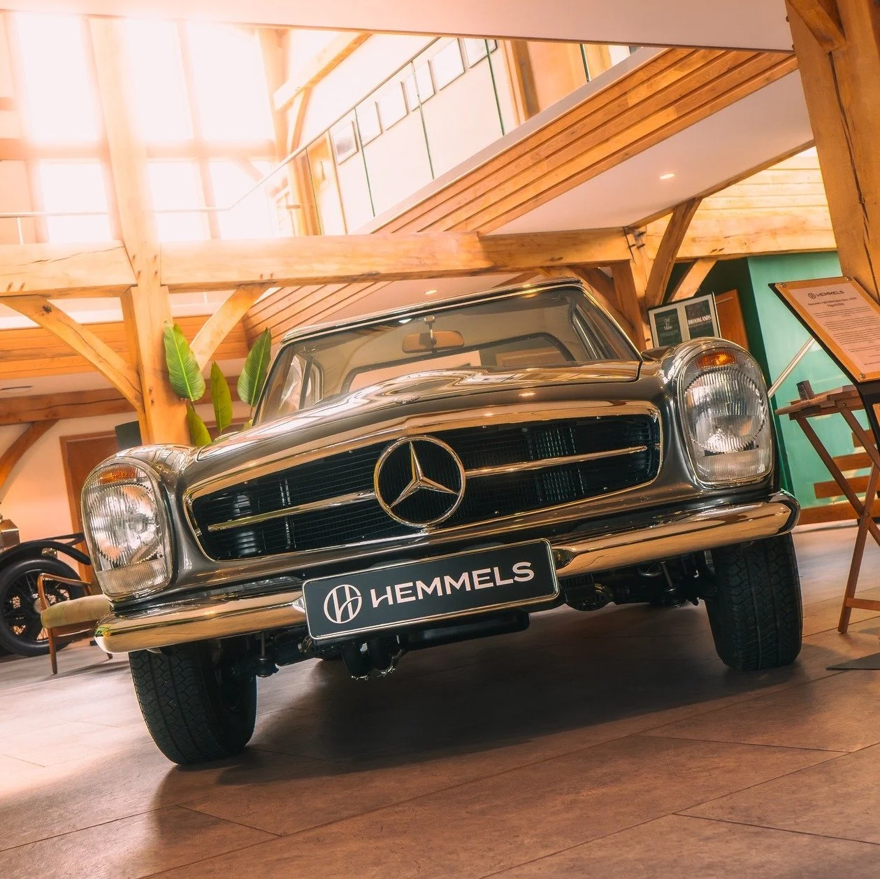 Hemmels classics are too beautiful to be covered up in the winter months, so we work with our clients to have their cars displayed where fellow connoisseurs can also appreciate the fine craftsmanship.