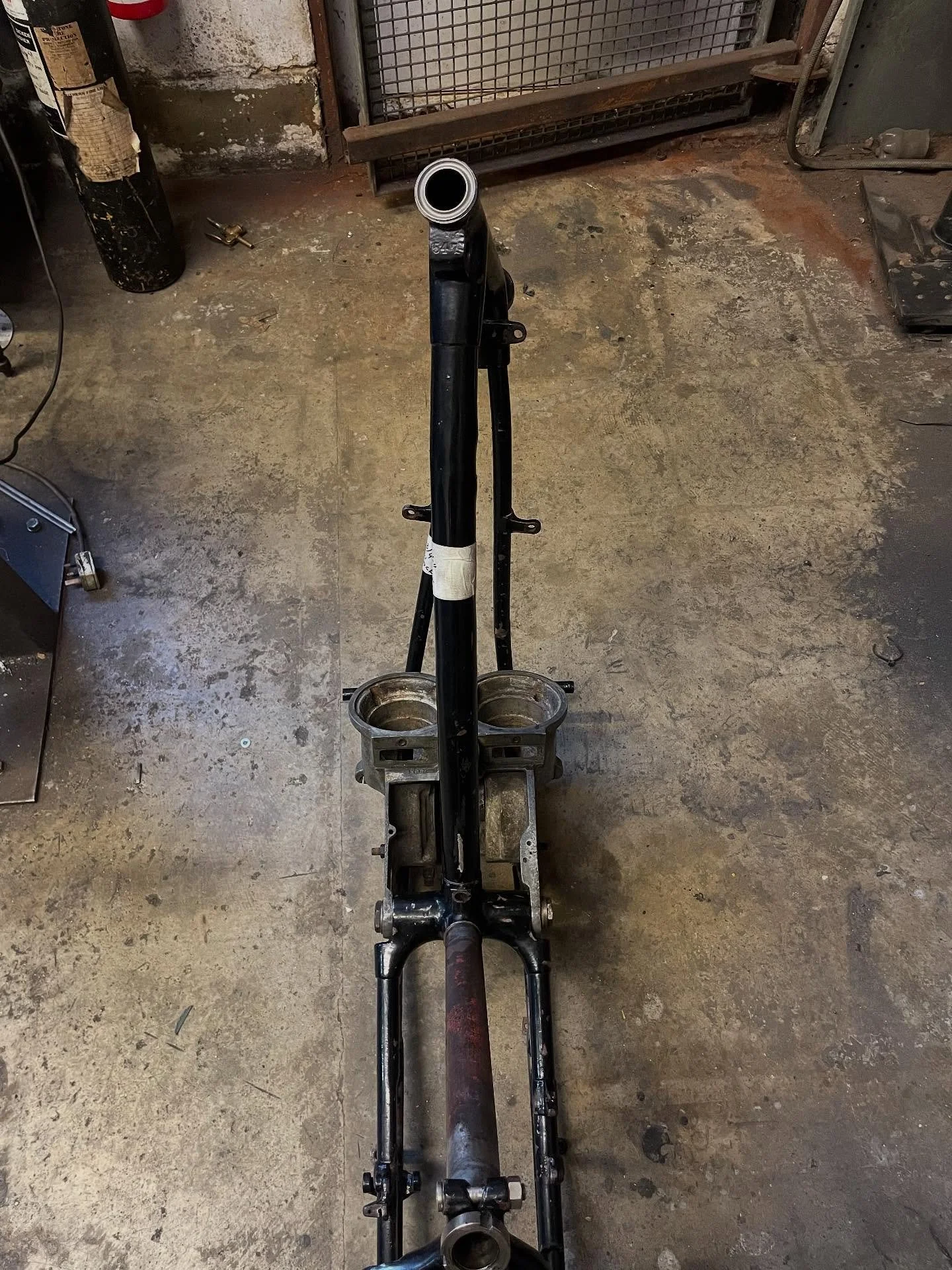 On the bench today is a 1914 Scott machine gun outfit ww1 survivor..
It was crashed recently on a run destroying the structure of the main front frame section.
It&rsquo;s a very delicate machine with very fine castings, they take a great deal of care