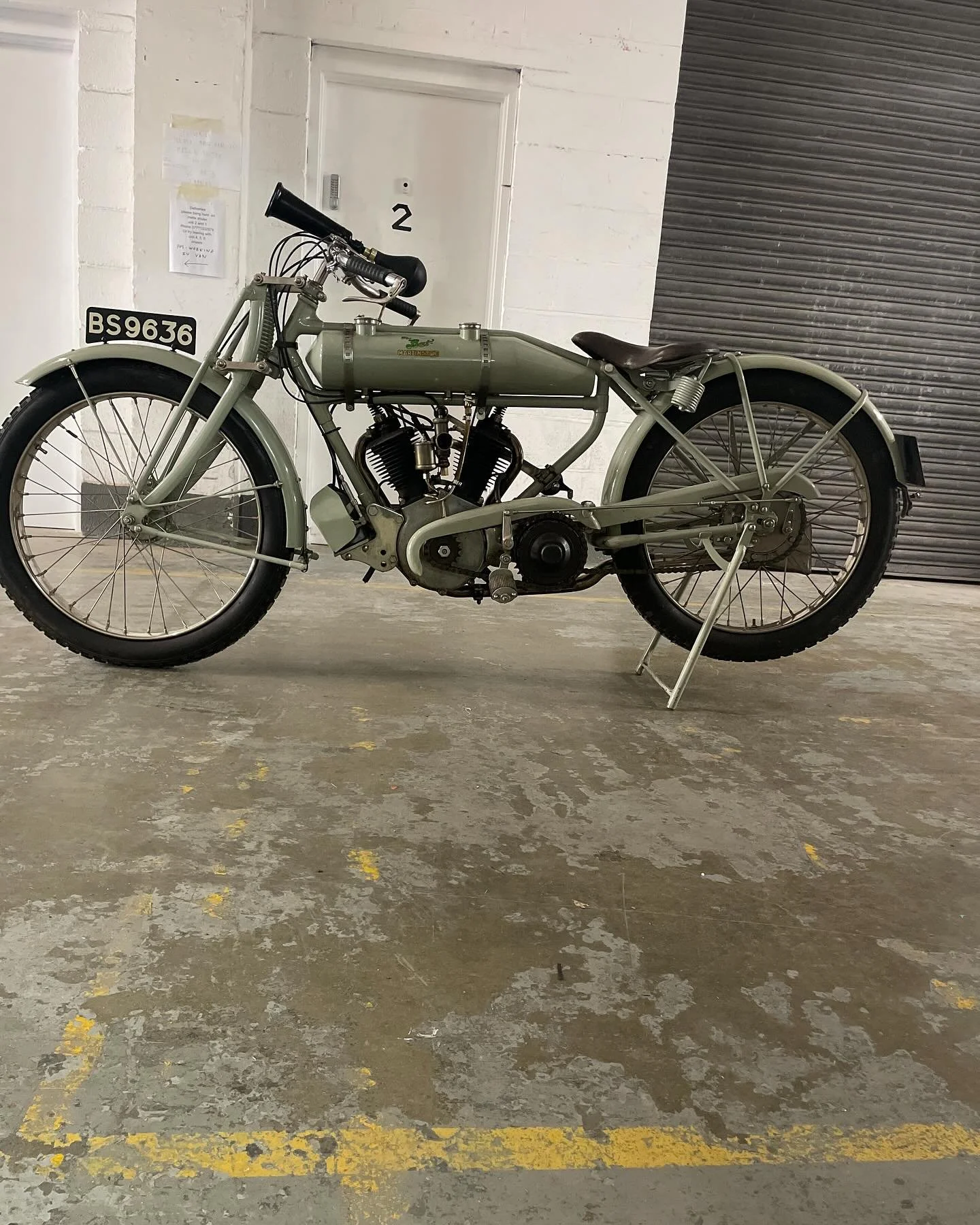 Sweet Martinsyde Bat in for some corrective surgery to the seat post.. #jakerobbinsvintageengineering #vintagemotorcycle #repairshop #motorcycle #hastings #engineering #fabrication